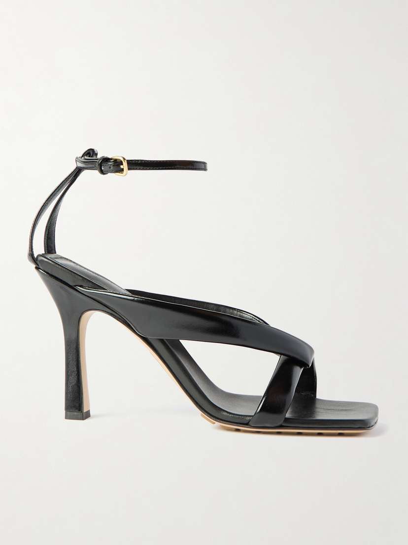 Bottega Veneta Riva Padded Glossed-leather Sandals