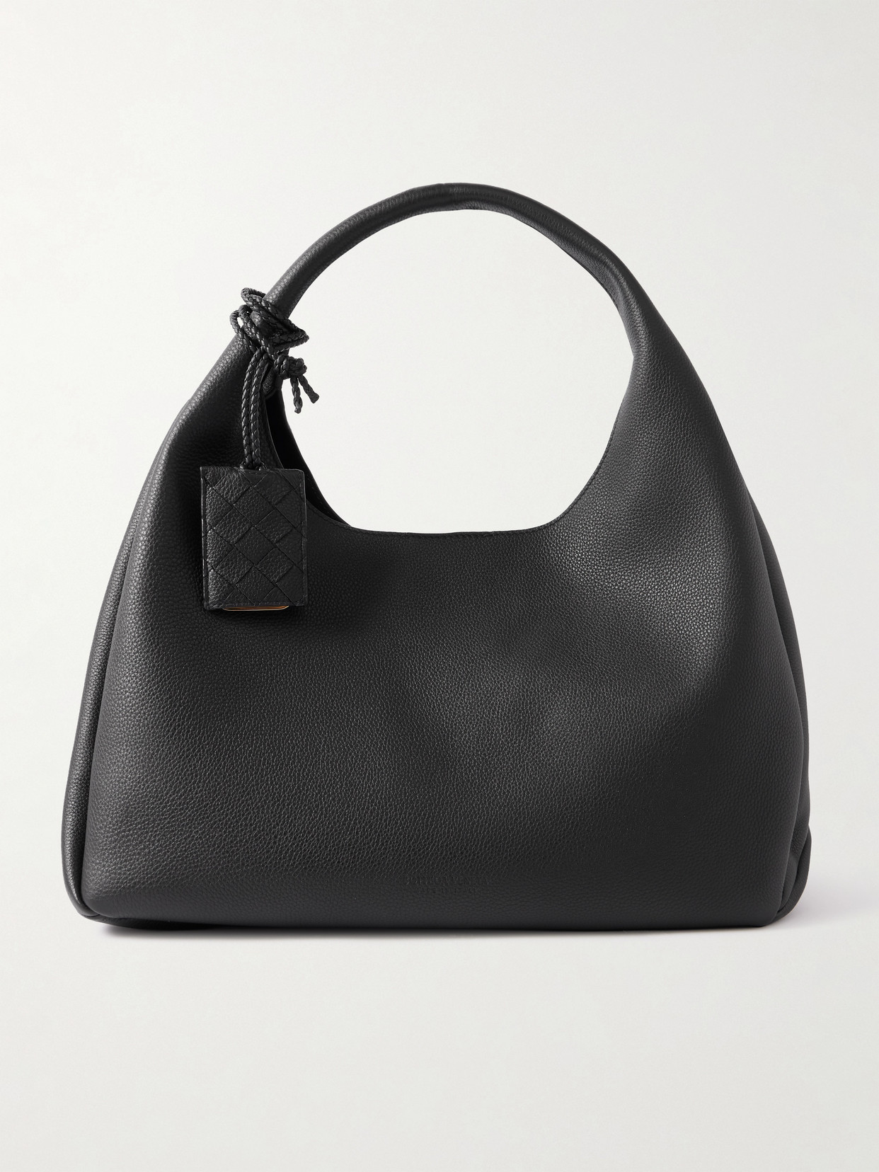 Bottega Veneta Campana Large Textured-leather Tote In Black