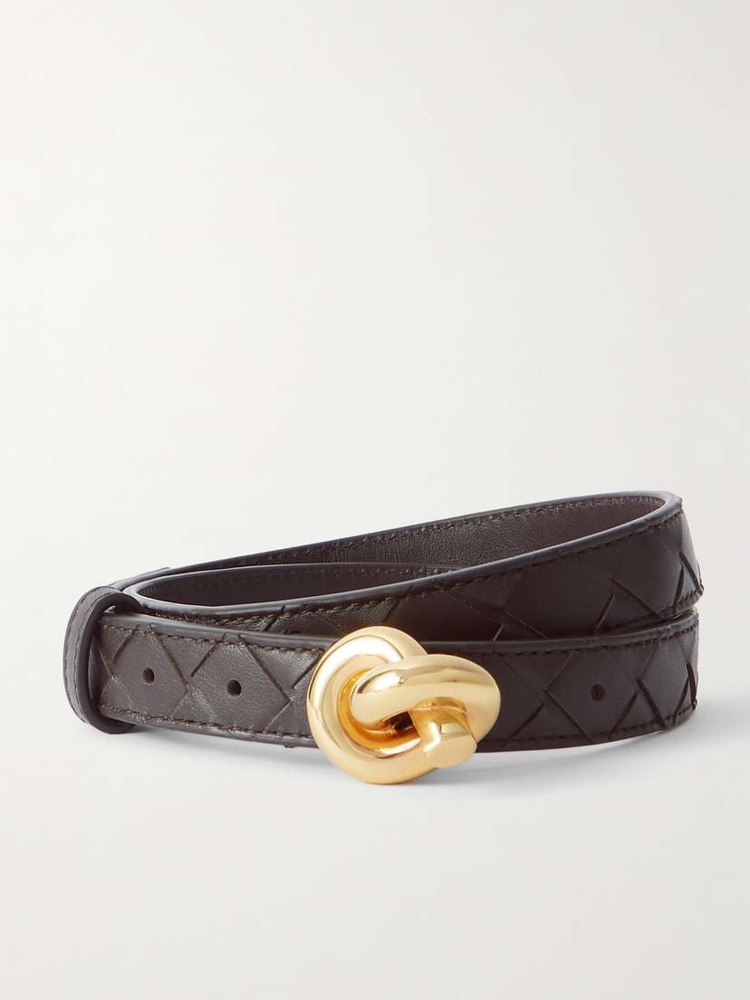 Bottega Veneta Knot Intrecciato Leather Belt