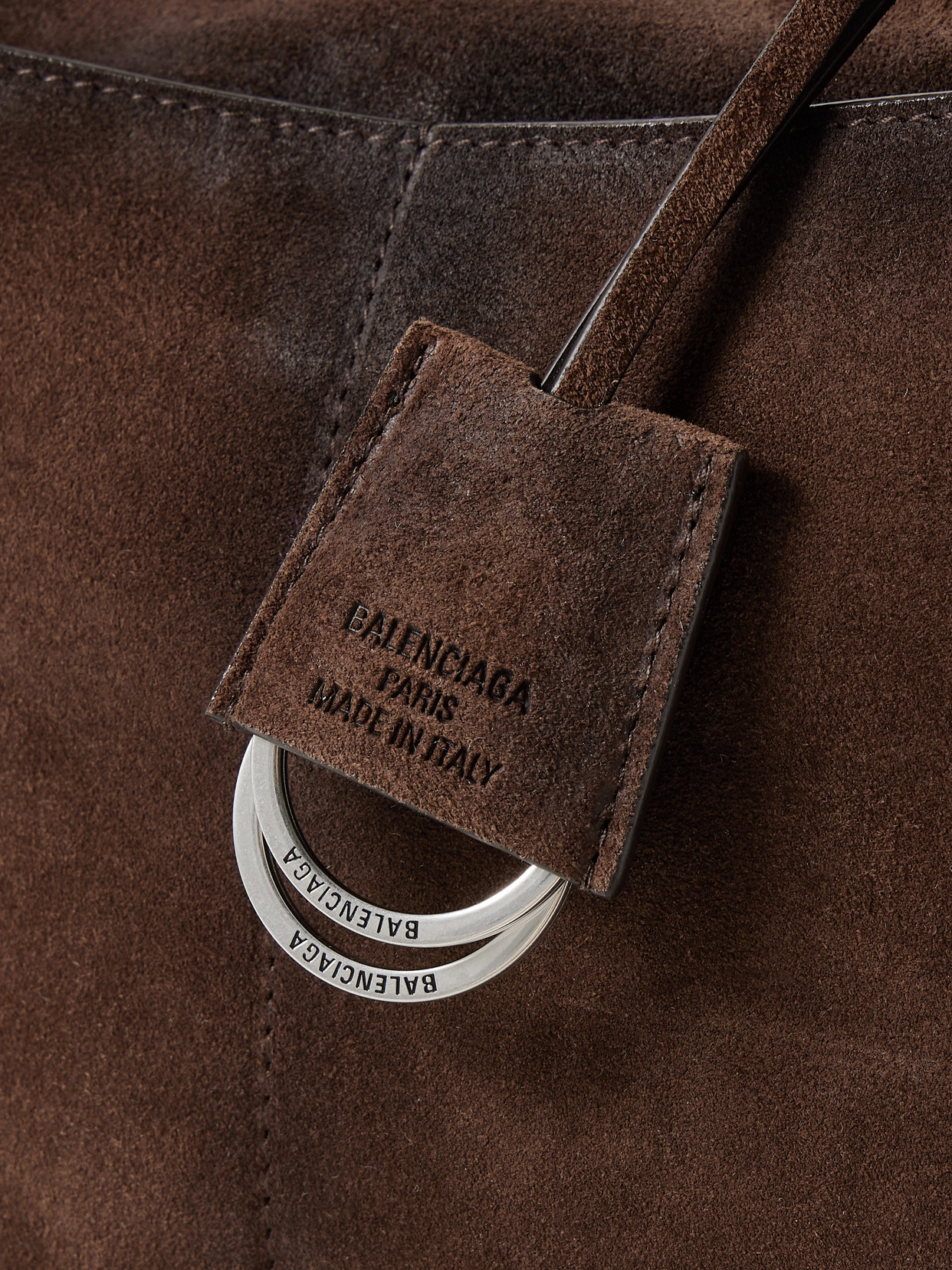Balenciaga Rodeo Medium Suede Shoulder Bag In Brown