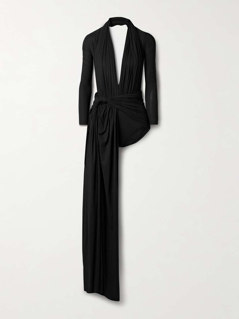 Balenciaga Draped Ruched Stretch-jersey Maxi Dress