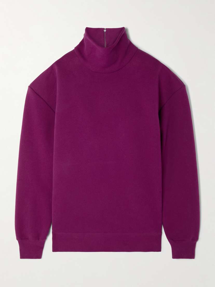 Saint Laurent Cotton-jersey Turtleneck weatshirt