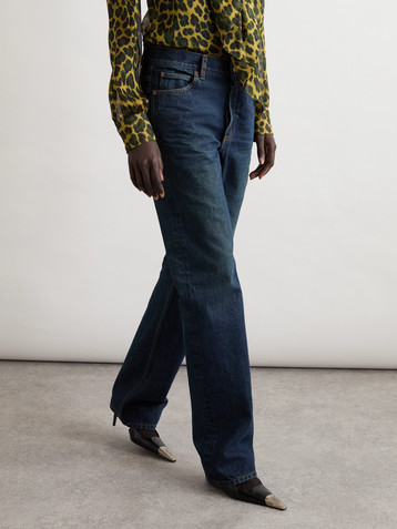Saint Laurent Nico high-rise straight-leg jeans