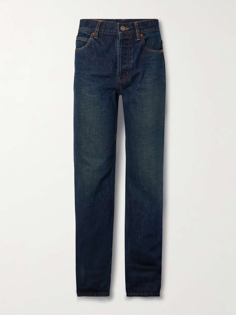 Saint Laurent Nico Mid-rise Straight-leg Jeans