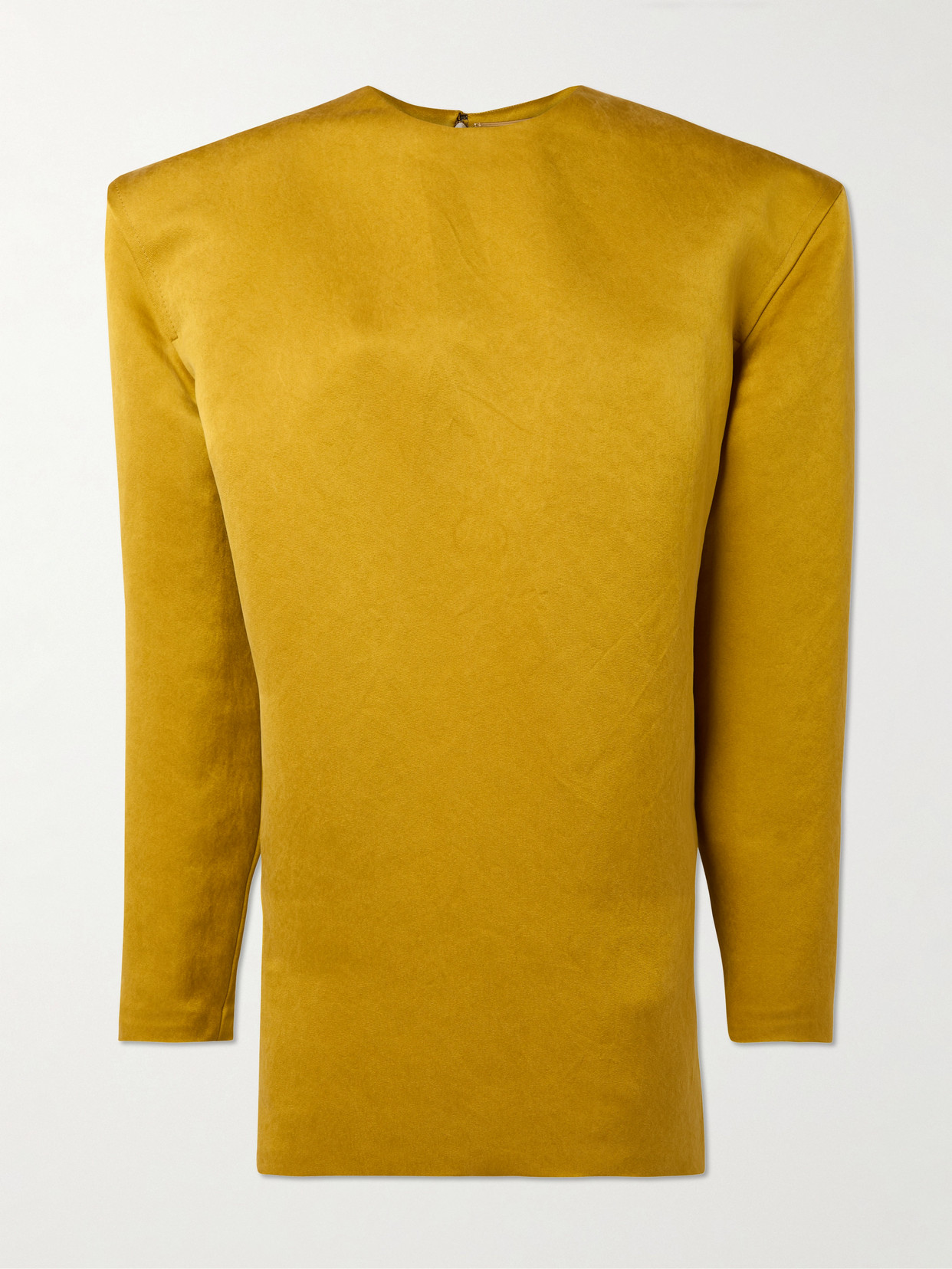 Saint Laurent Silk Mini Dress In Yellow