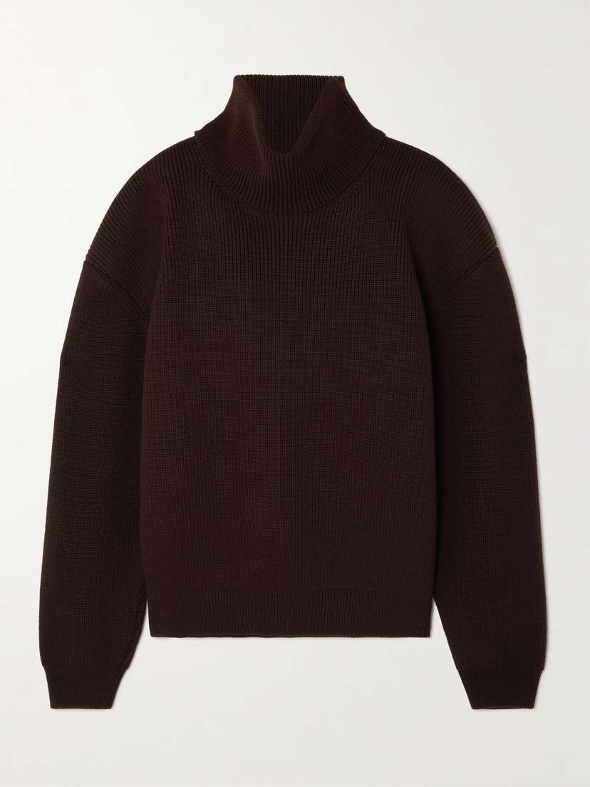 Saint Laurent Ribbed Wool Turtleneck Sweater
