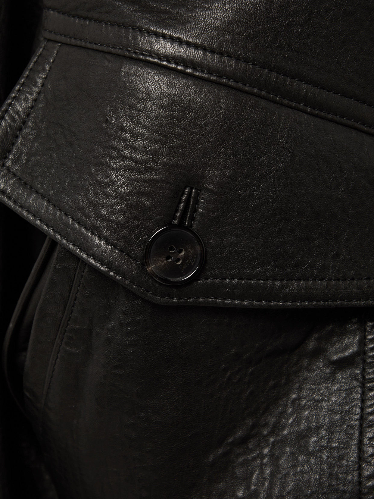 Saint Laurent Textured-leather Bomber Jacket In Black