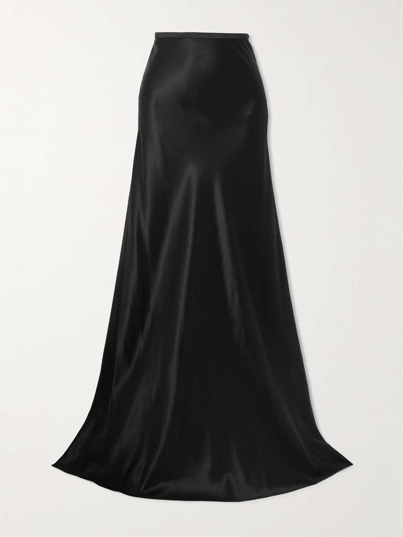 Saint Laurent Silk-satin Maxi Skirt