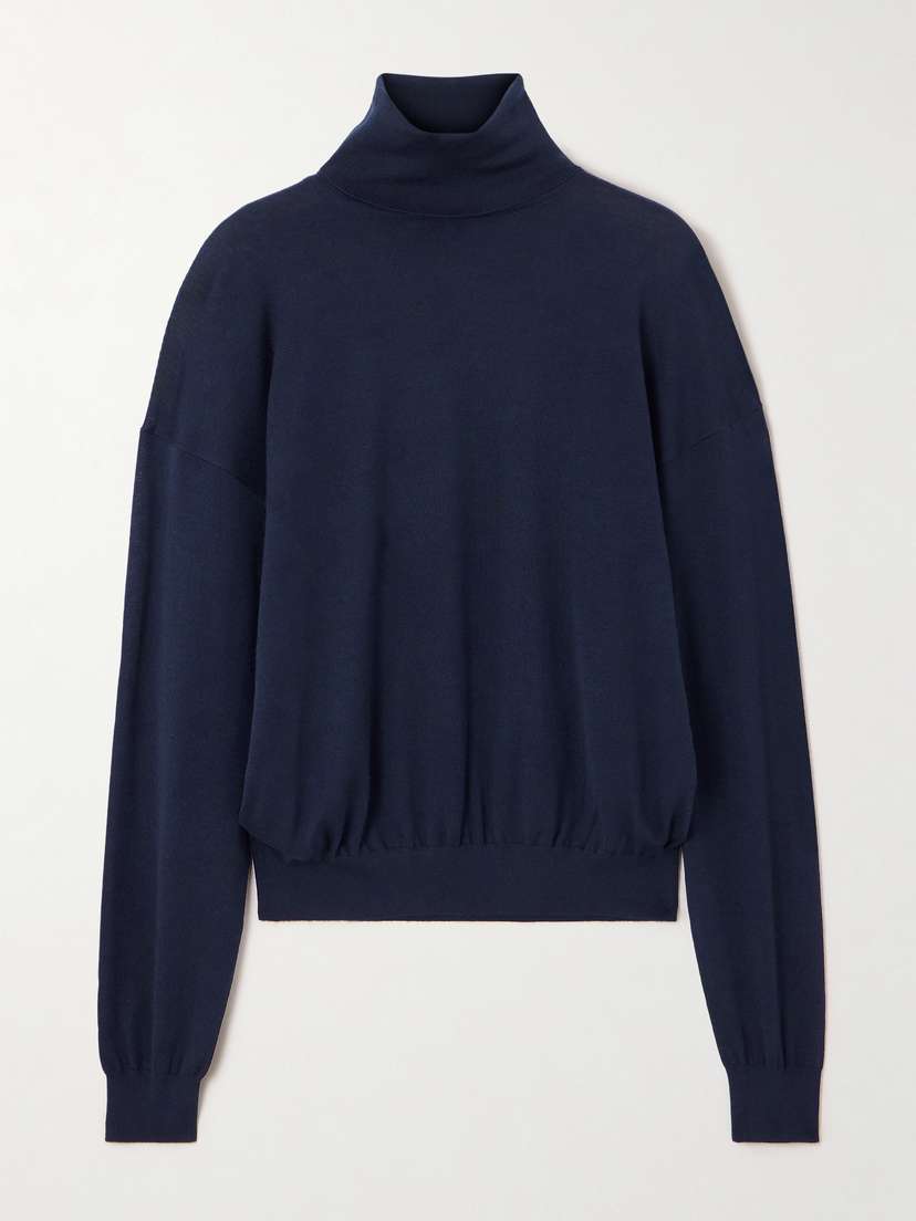 Saint Laurent Wool, Cashmere And Silk-blend Turtleneck Sweater