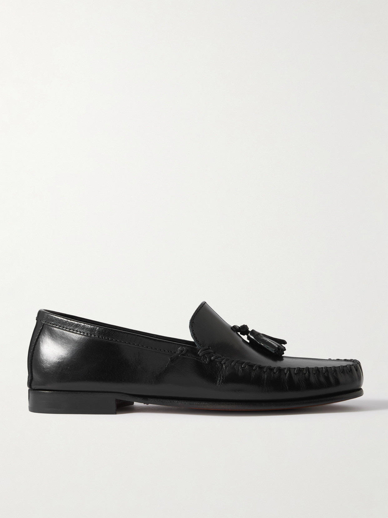 Jamie Haller Tasselo Moc Tasseled Leather Loafers In Black