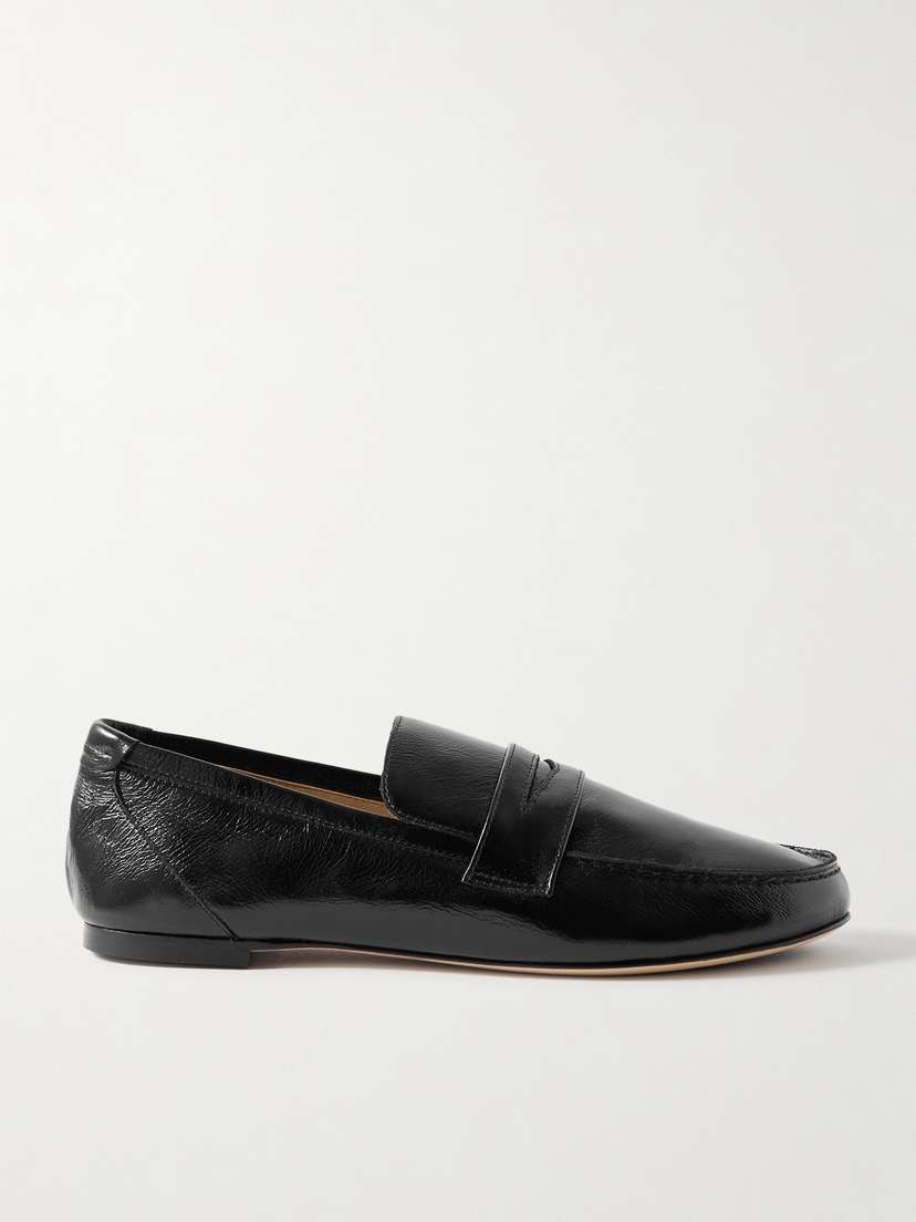 Jamie Haller Crinkled-leather Loafers