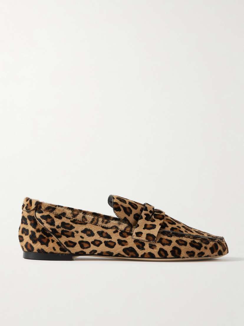 Jamie Haller Leopard-print Calf Hair Loafers