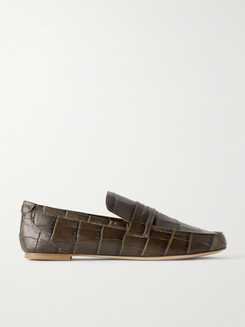 Jamie Haller The Penny croc-effect leather loafers