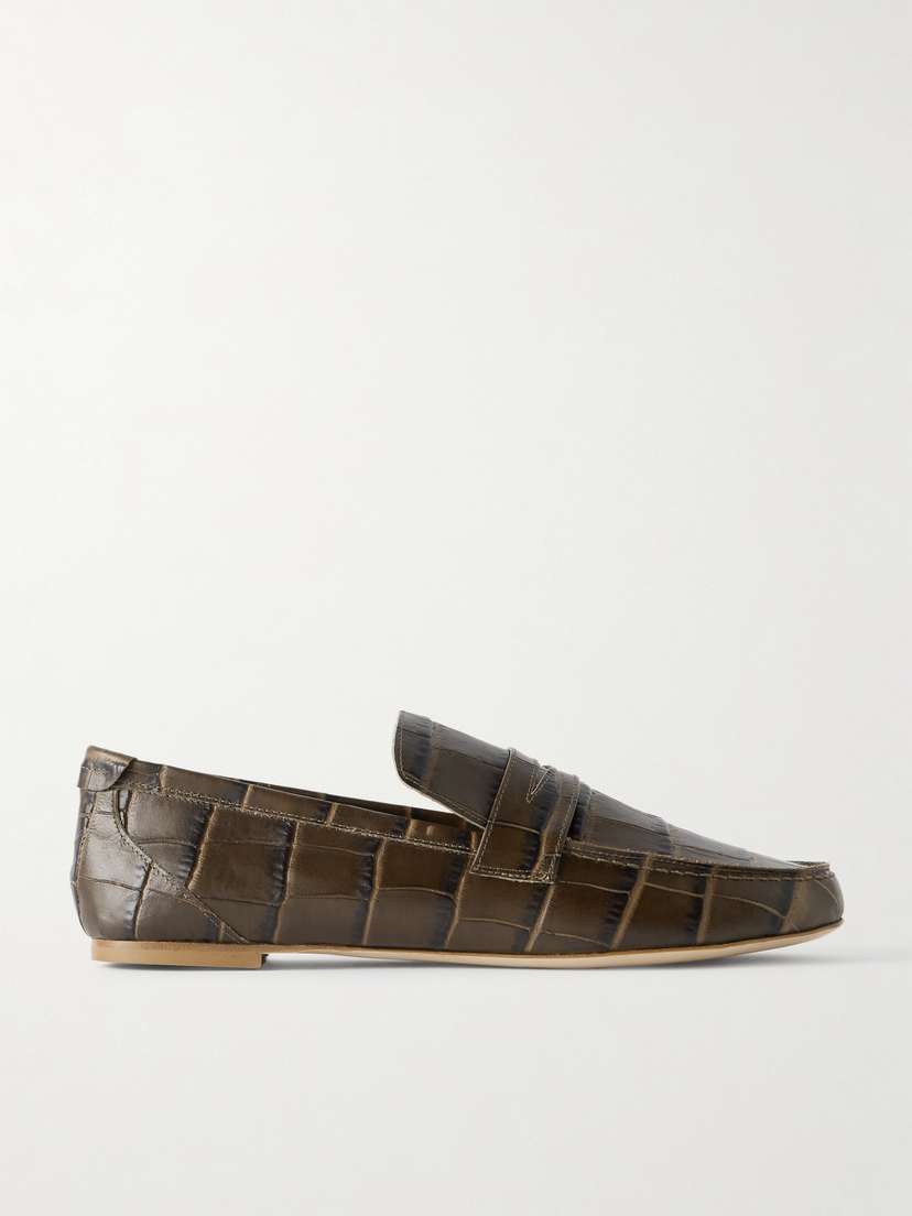 Jamie Haller The Penny Croc-effect Leather Loafers