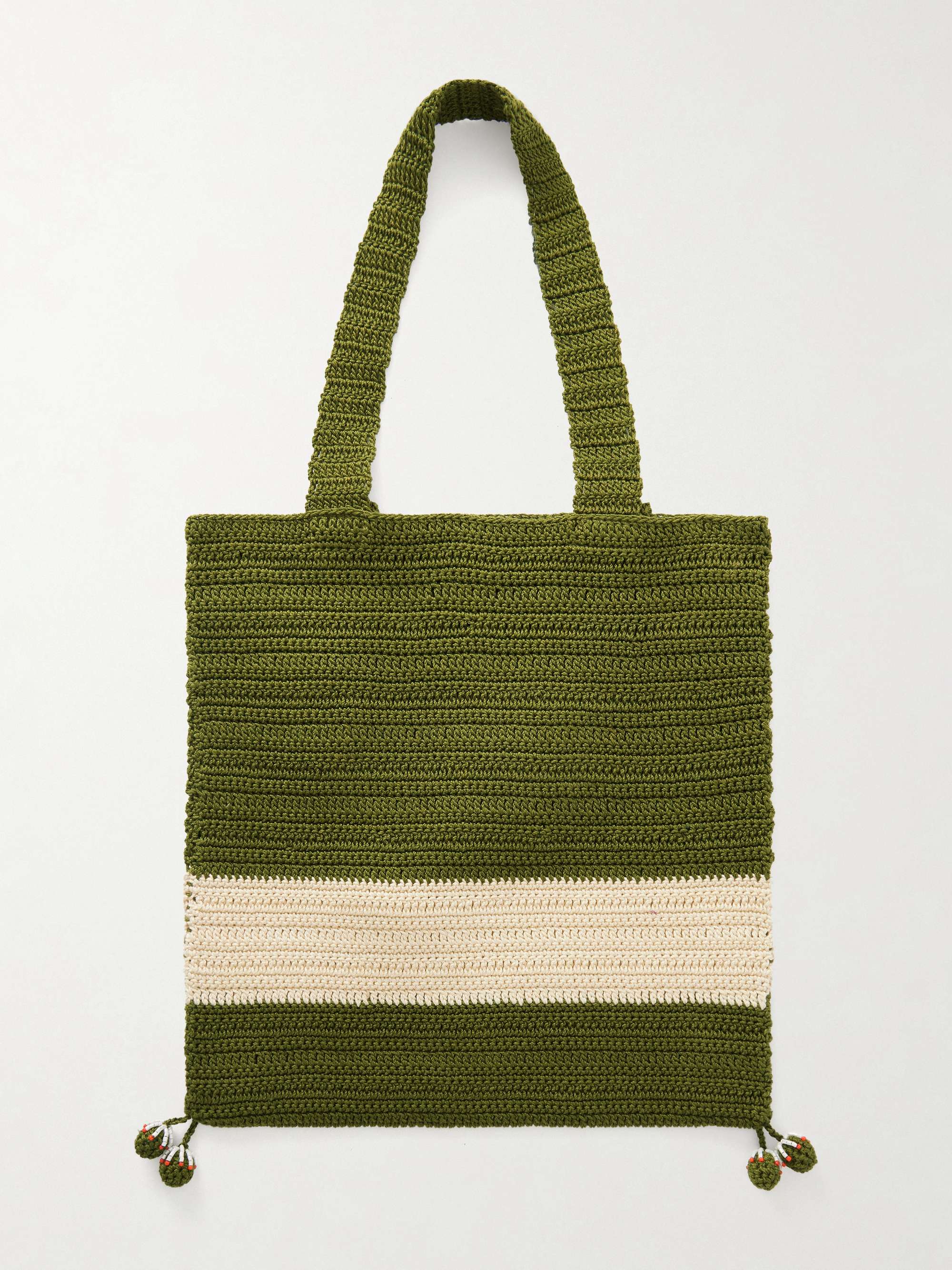 BODE Marsh embellished crocheted cotton tote | NET-A-PORTER