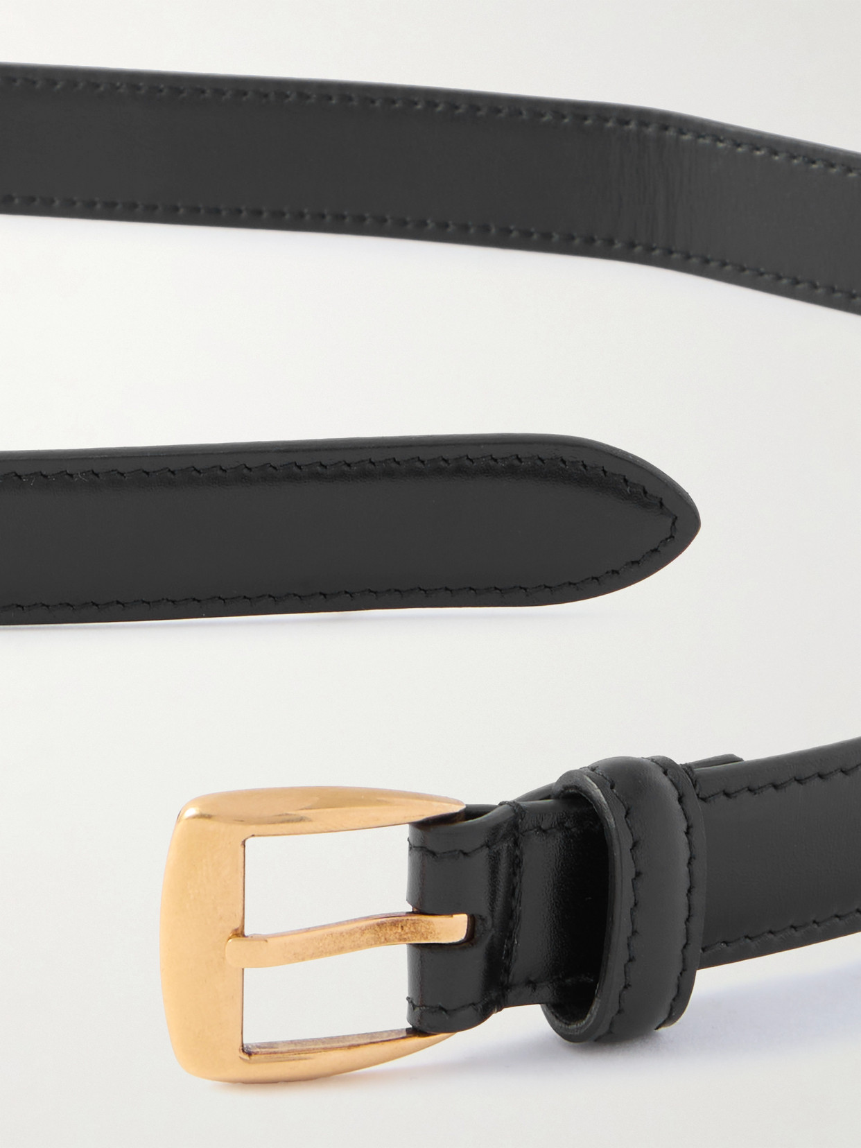 Saint Laurent Leather Belt In Black