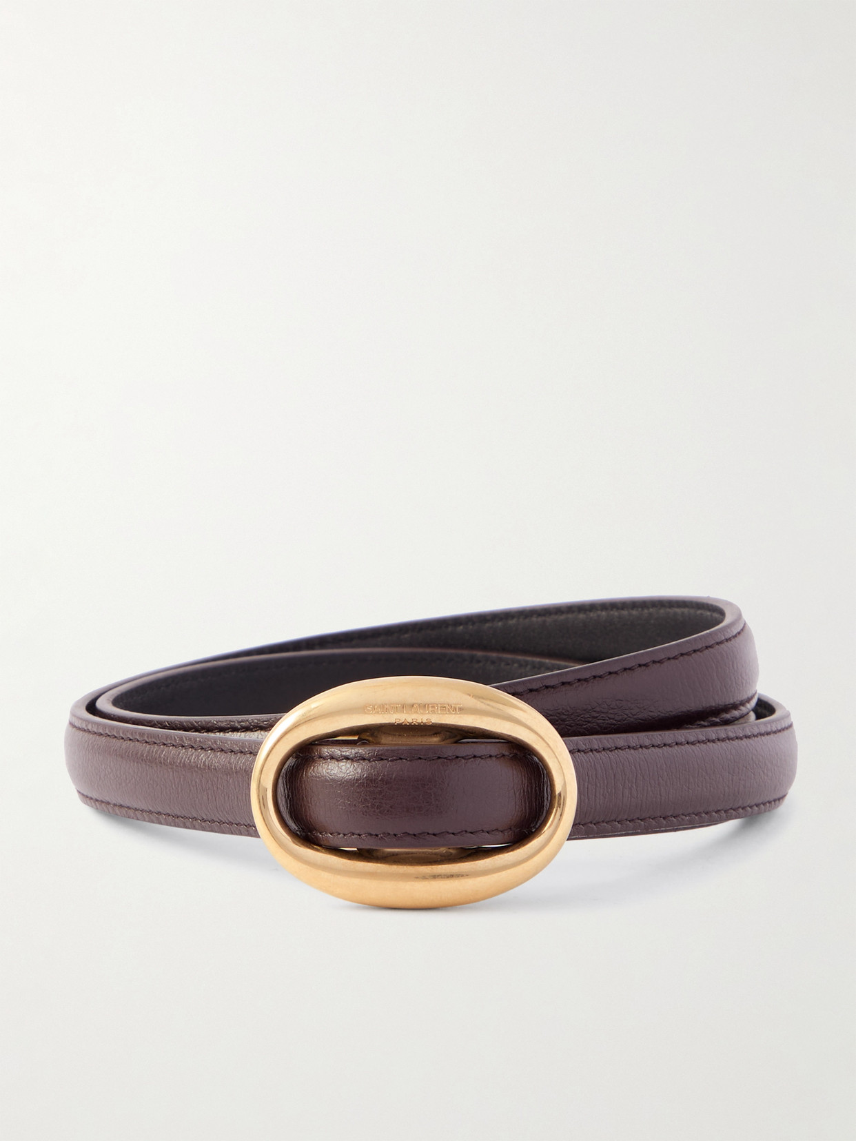 Saint Laurent Leather Belt In Brown