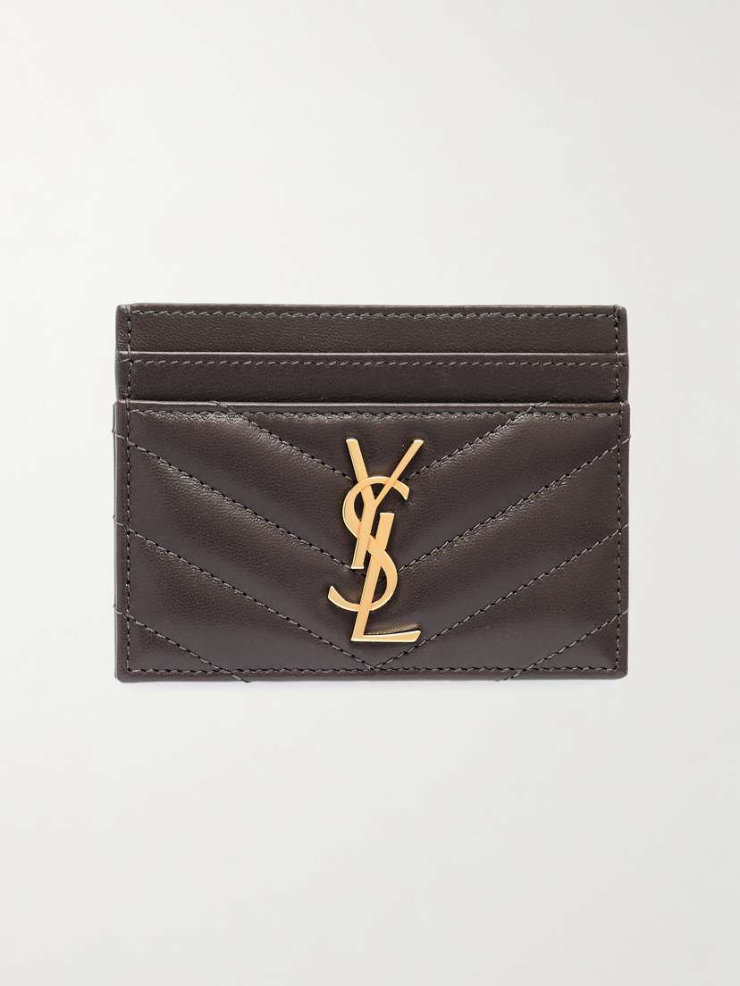Saint Laurent Cassandre Matelassé Leather Cardholder