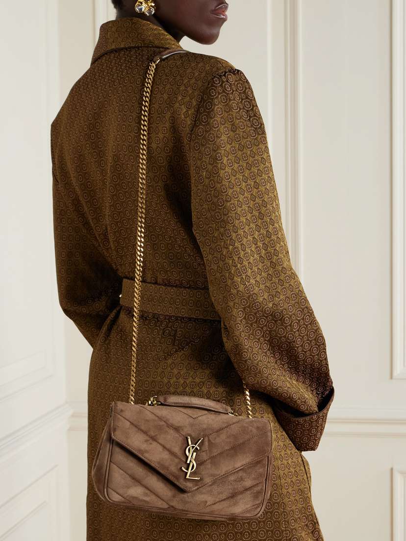Saint Laurent Loulou Matelassé Suede Shoulder Bag | Thumbnail 6