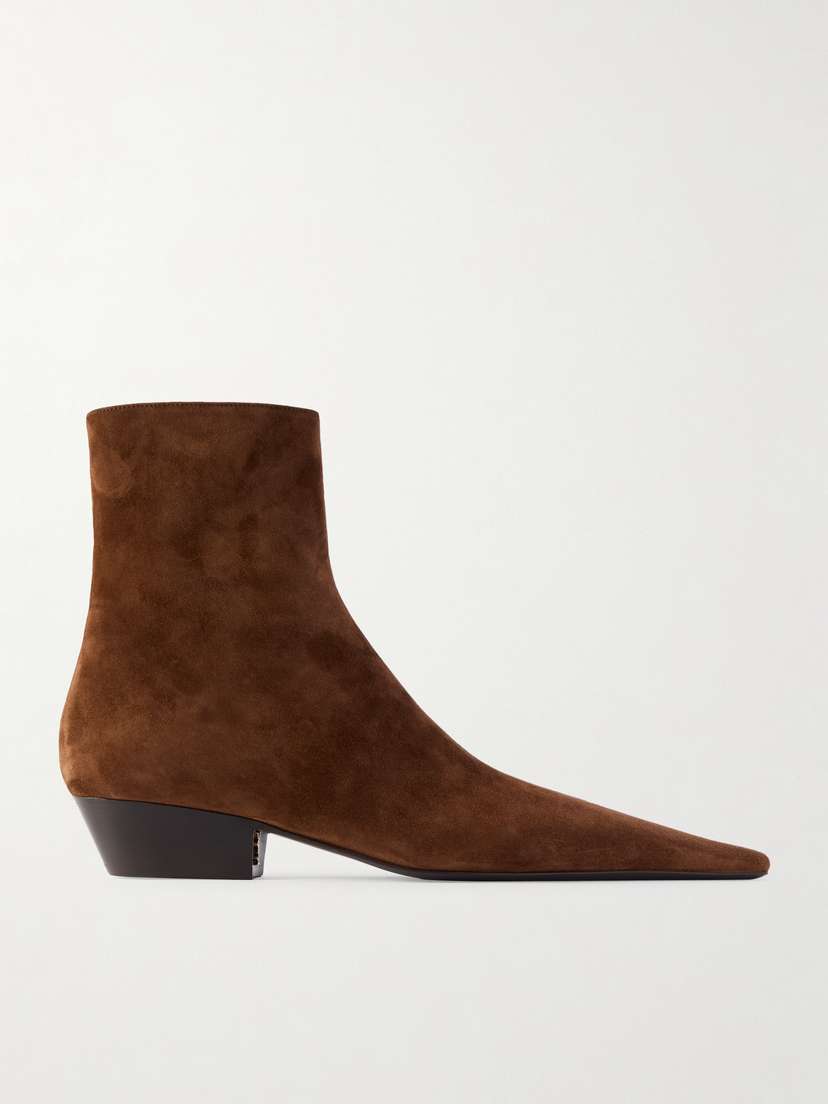 Saint Laurent Jill Suede Ankle Boots