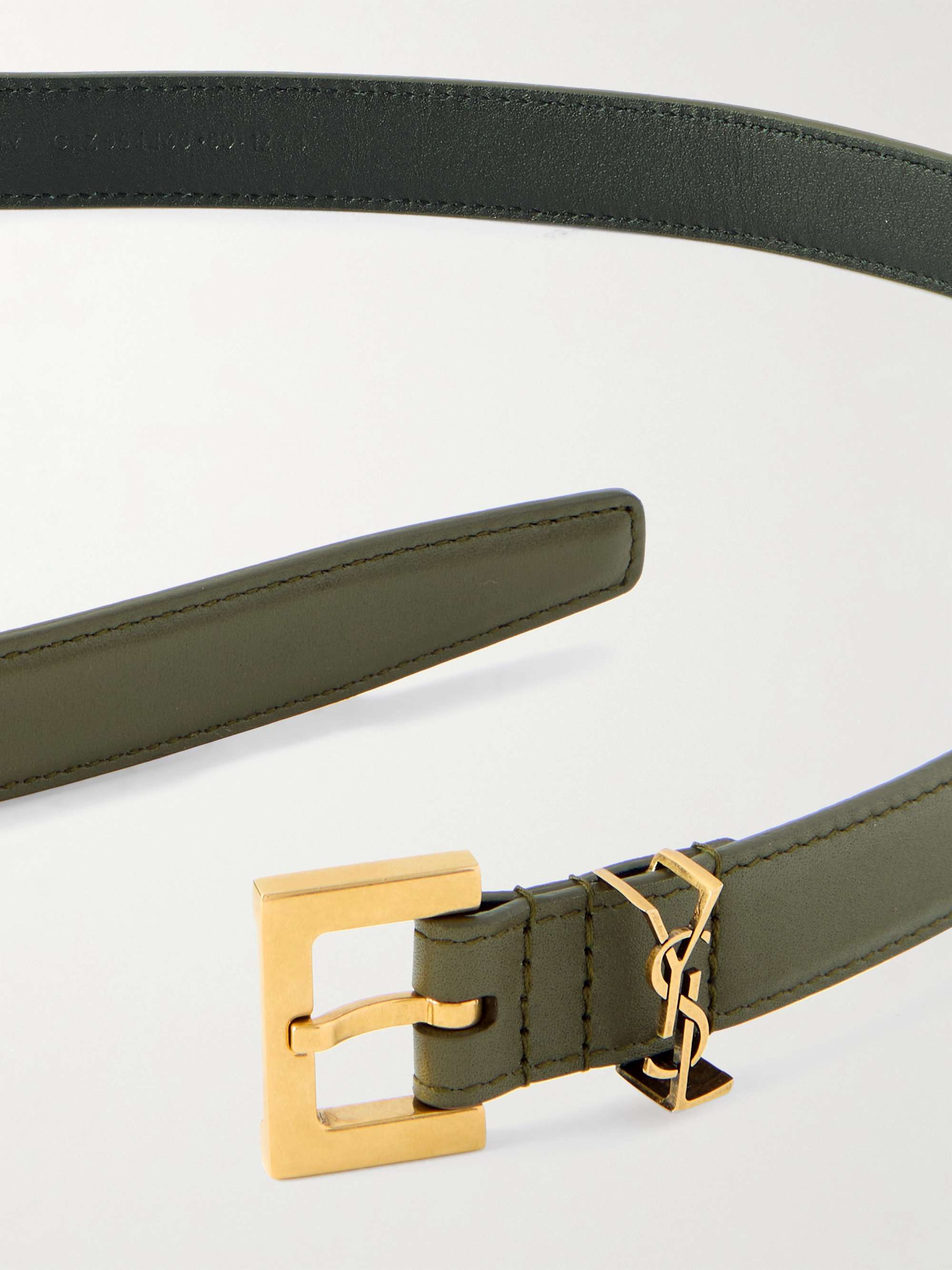 SAINT LAURENT Monogramme leather belt
