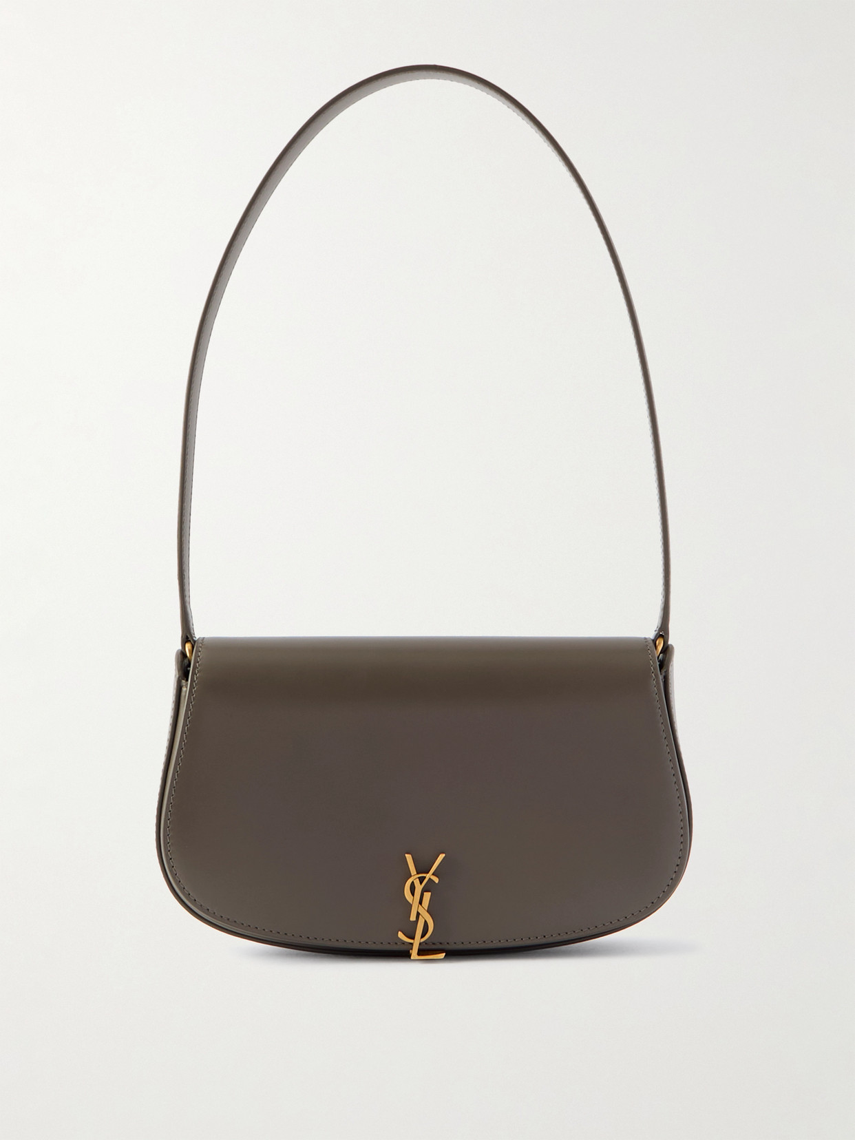 Saint Laurent Voltaire Leather Shoulder Bag In Brown