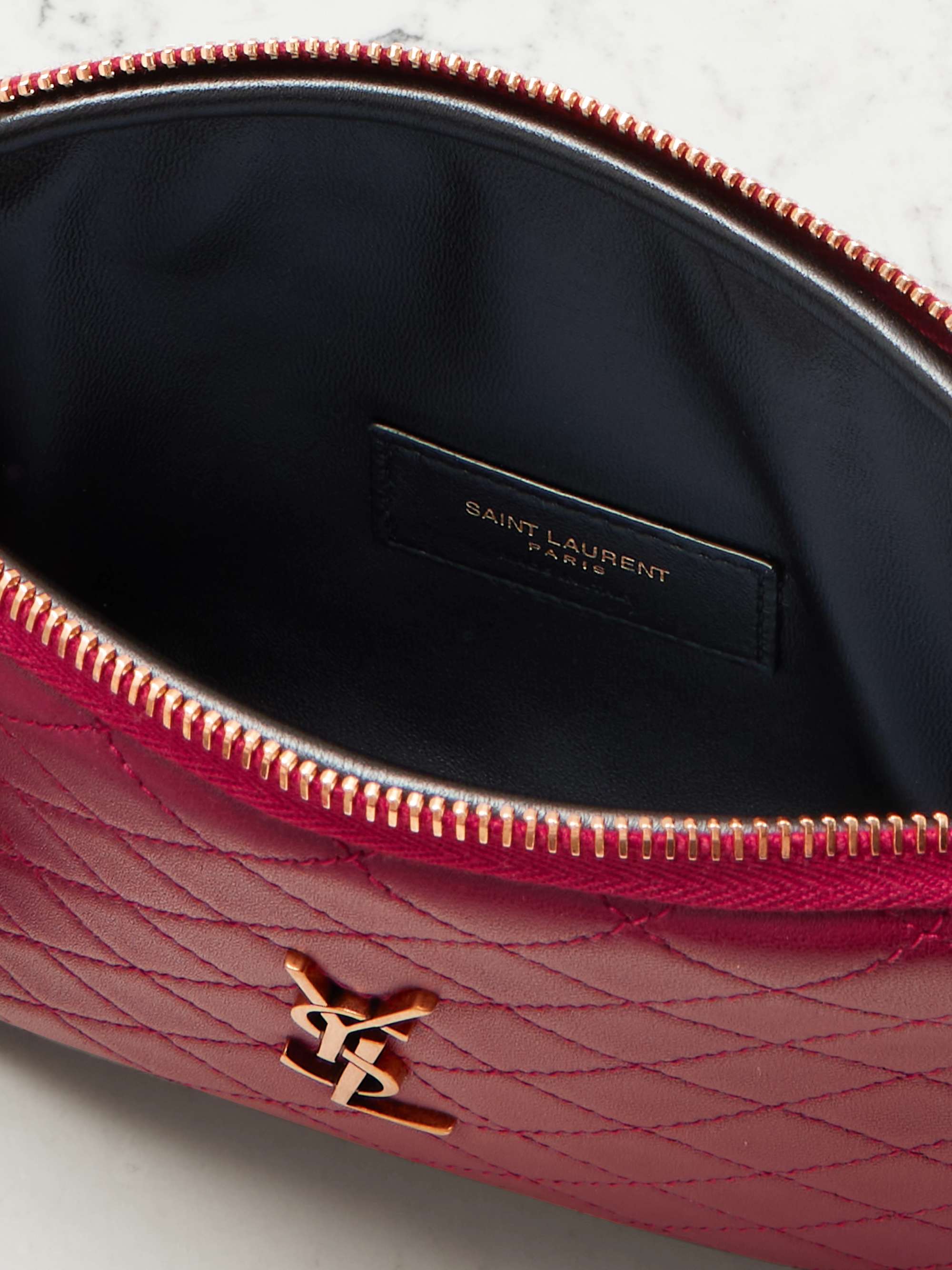 SAINT LAURENT حقيبة الكتف Gaby من الجلد المبطّن