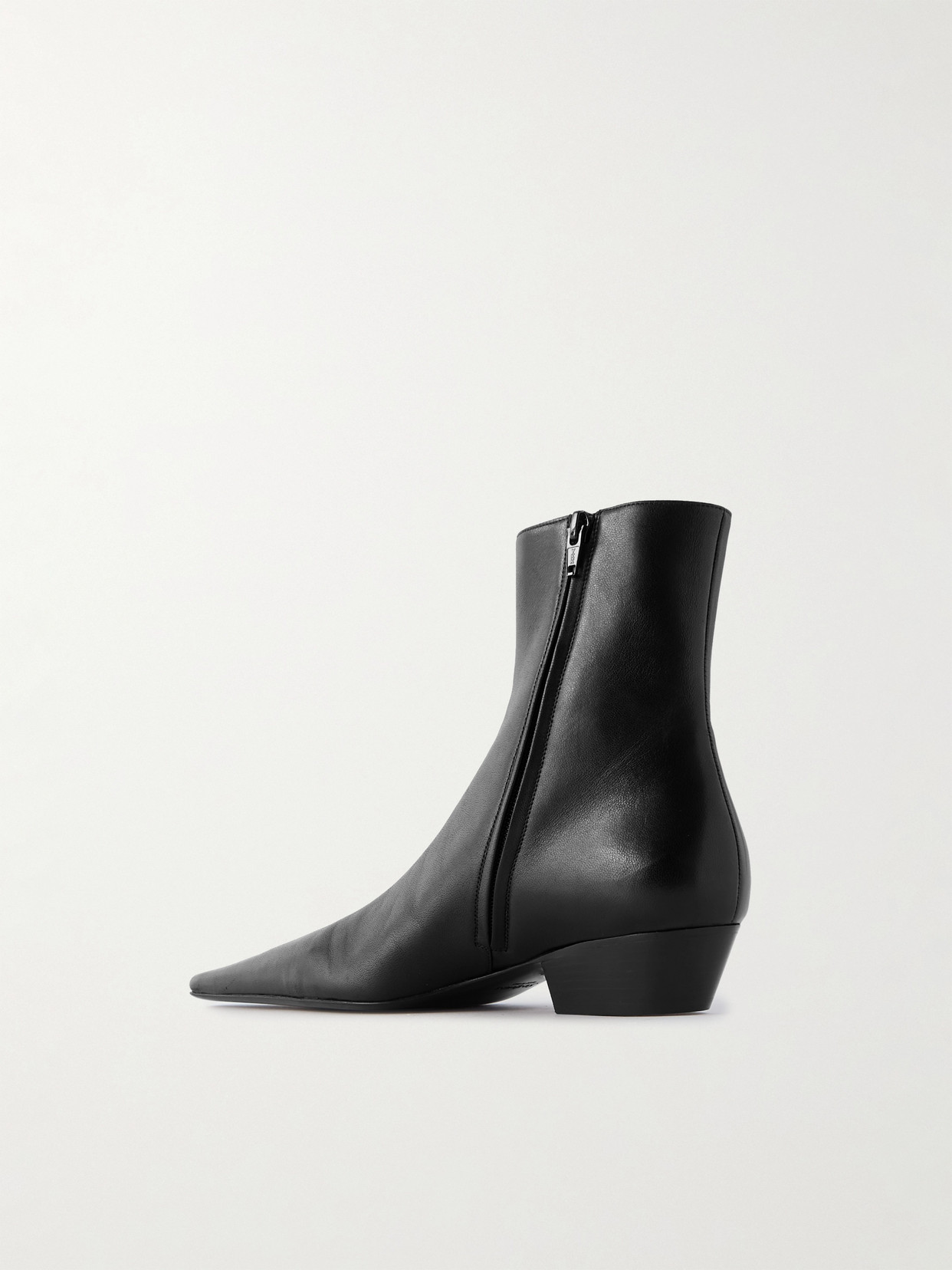 Saint Laurent Jill Leather Ankle Boots In Black