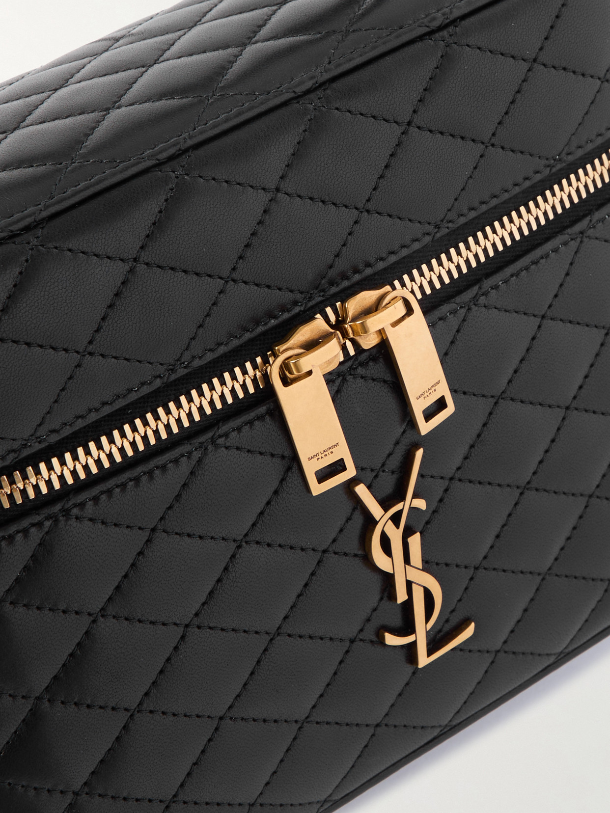 Saint Laurent Gaby Shoulder Bag Adjustable Strap Top Handle In Black