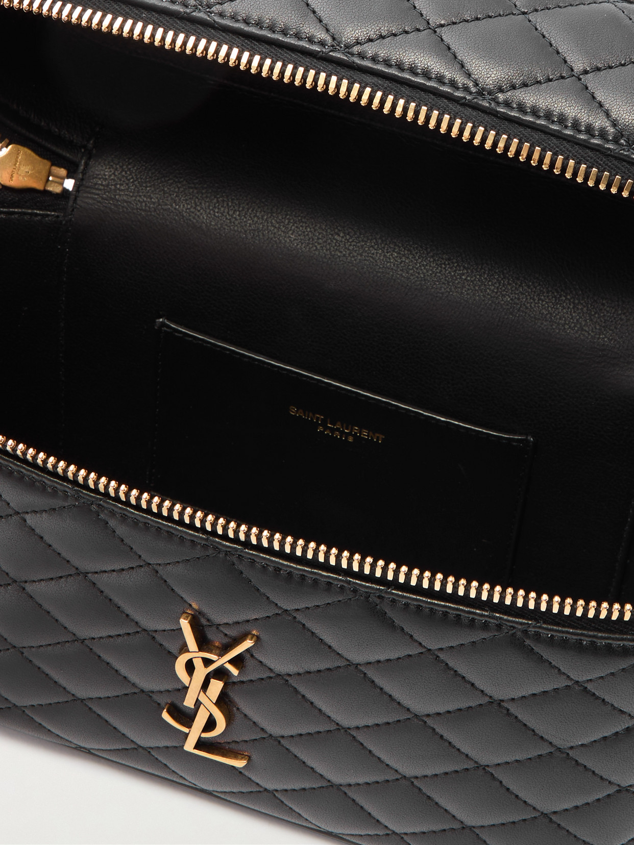 Saint Laurent Gaby Shoulder Bag Adjustable Strap Top Handle In Black