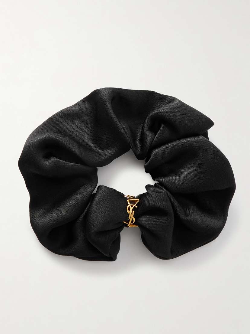 Saint Laurent Embellished Silk-satin Hair Tie