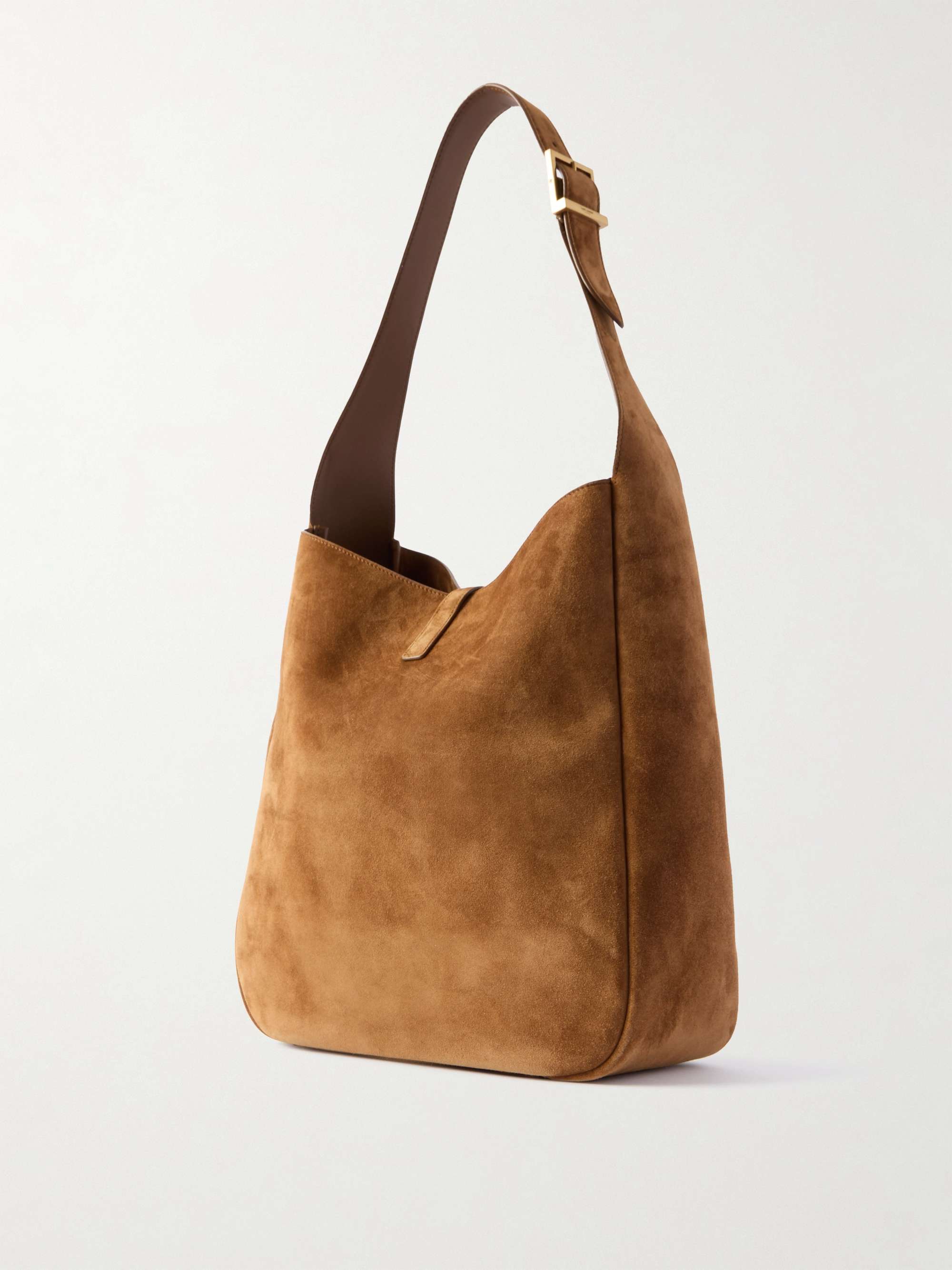 Le 5 à 7 Supple large suede shoulder bag - orange - One Size