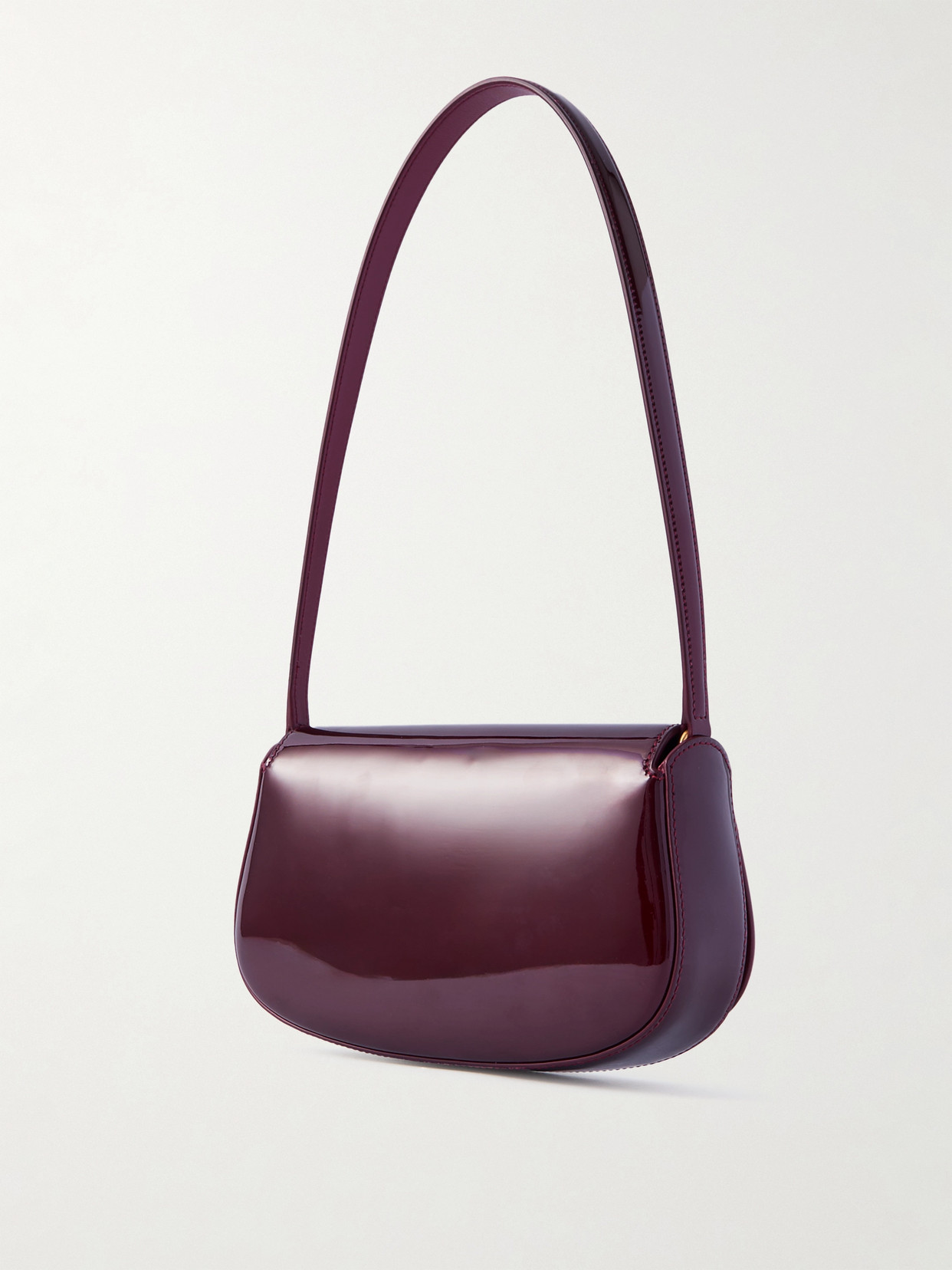 Saint Laurent Voltaire Mini Leather Shoulder Bag In Burgundy