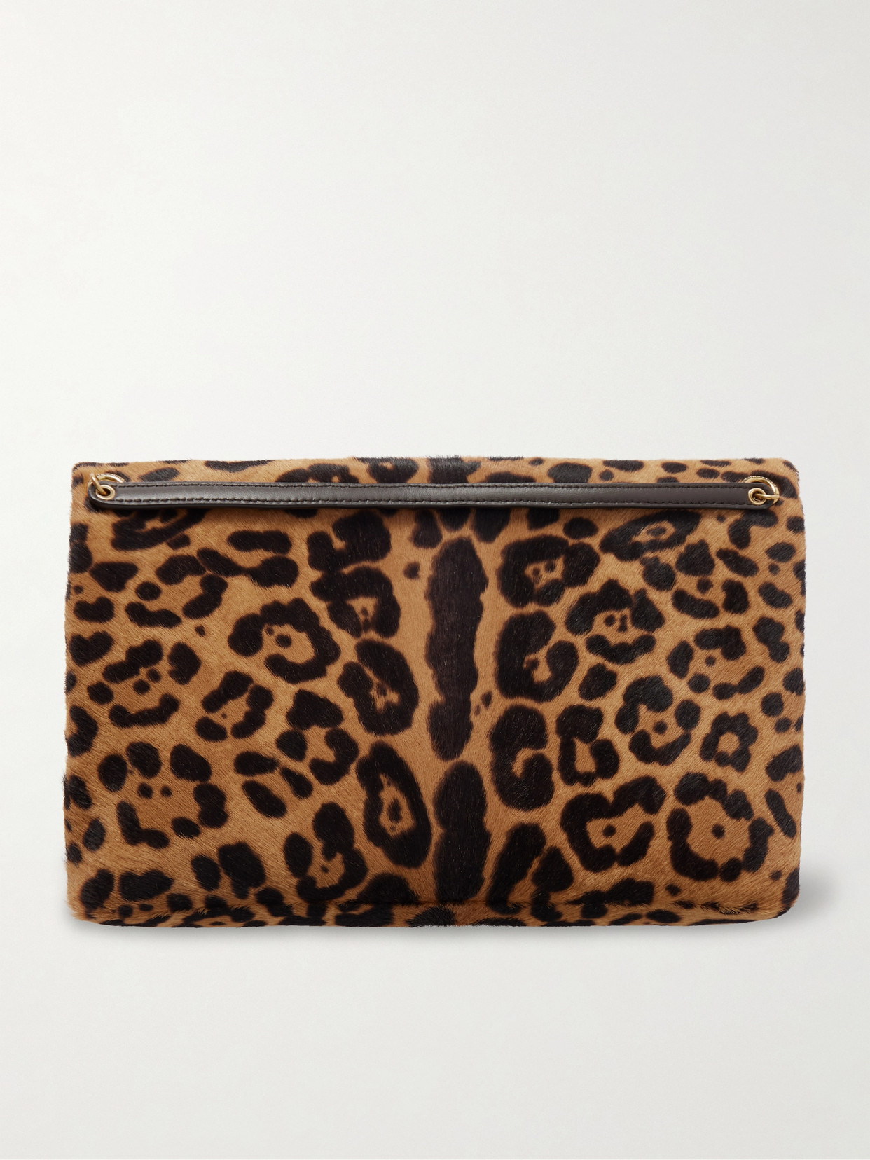 Cassandre Leather-Trimmed Leopard-Print Shoulder Bag