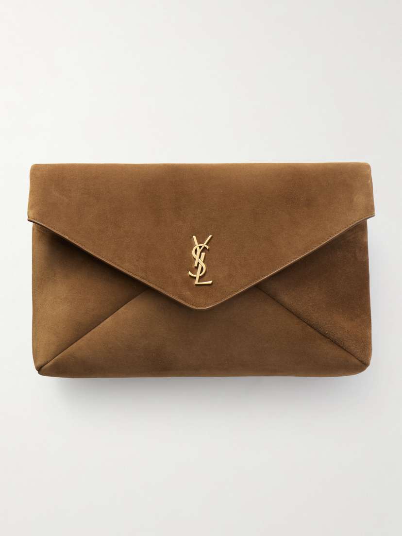Saint Laurent Cassandre Xxl Envelope Suede Clutch