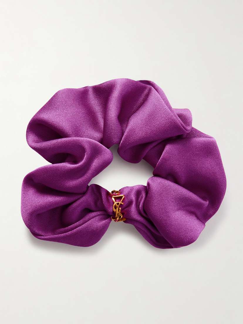 Saint Laurent Embellished Silk-satin Hair Tie