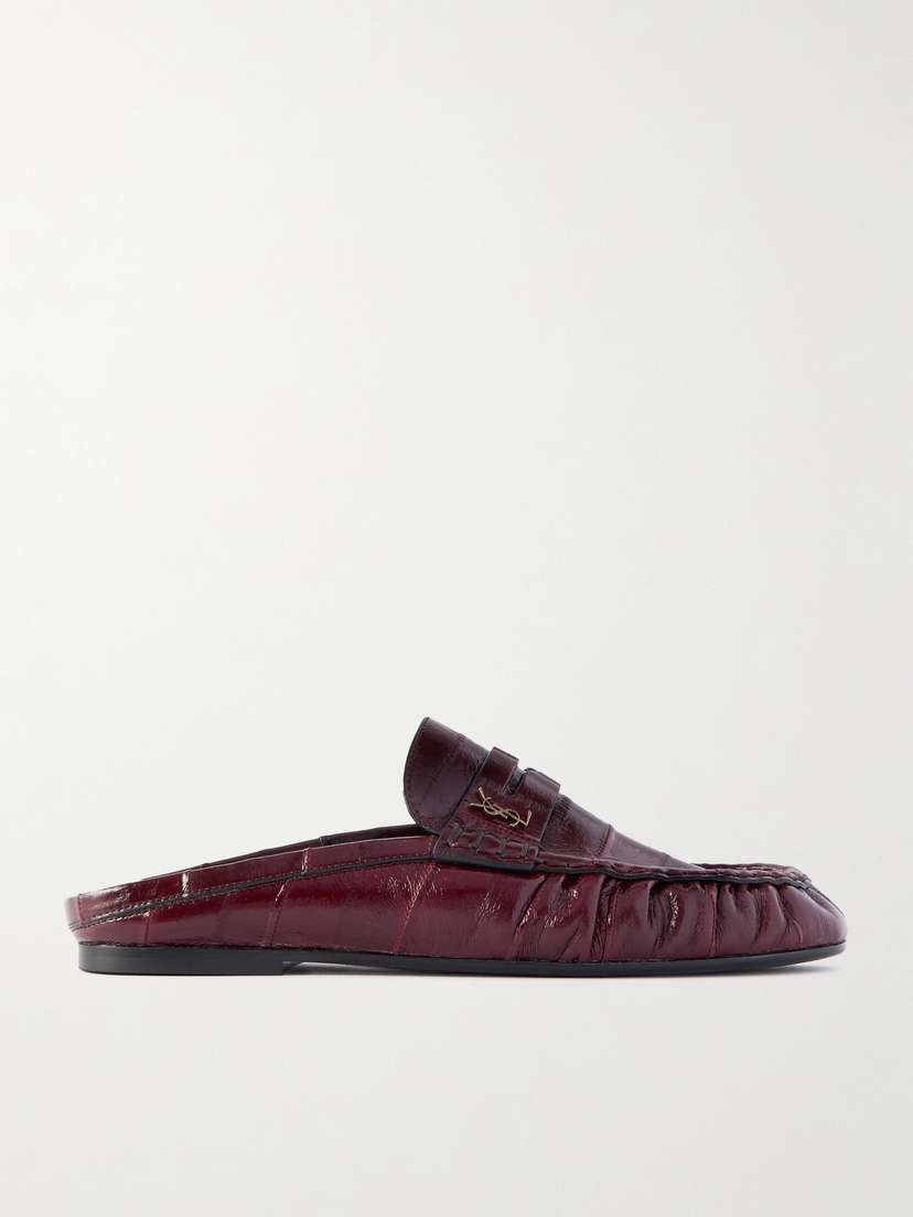 Saint Laurent Le Loafer Eel Slippers