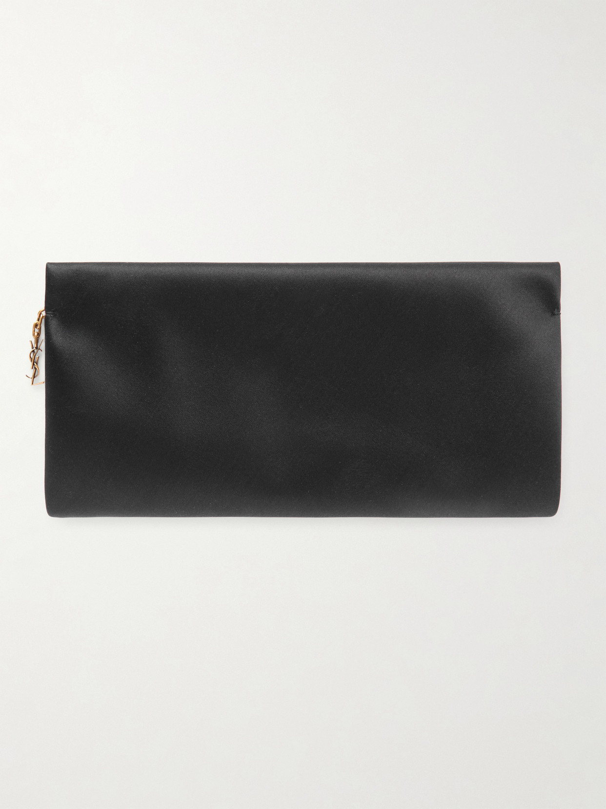 Saint Laurent Satin Clutch In Black