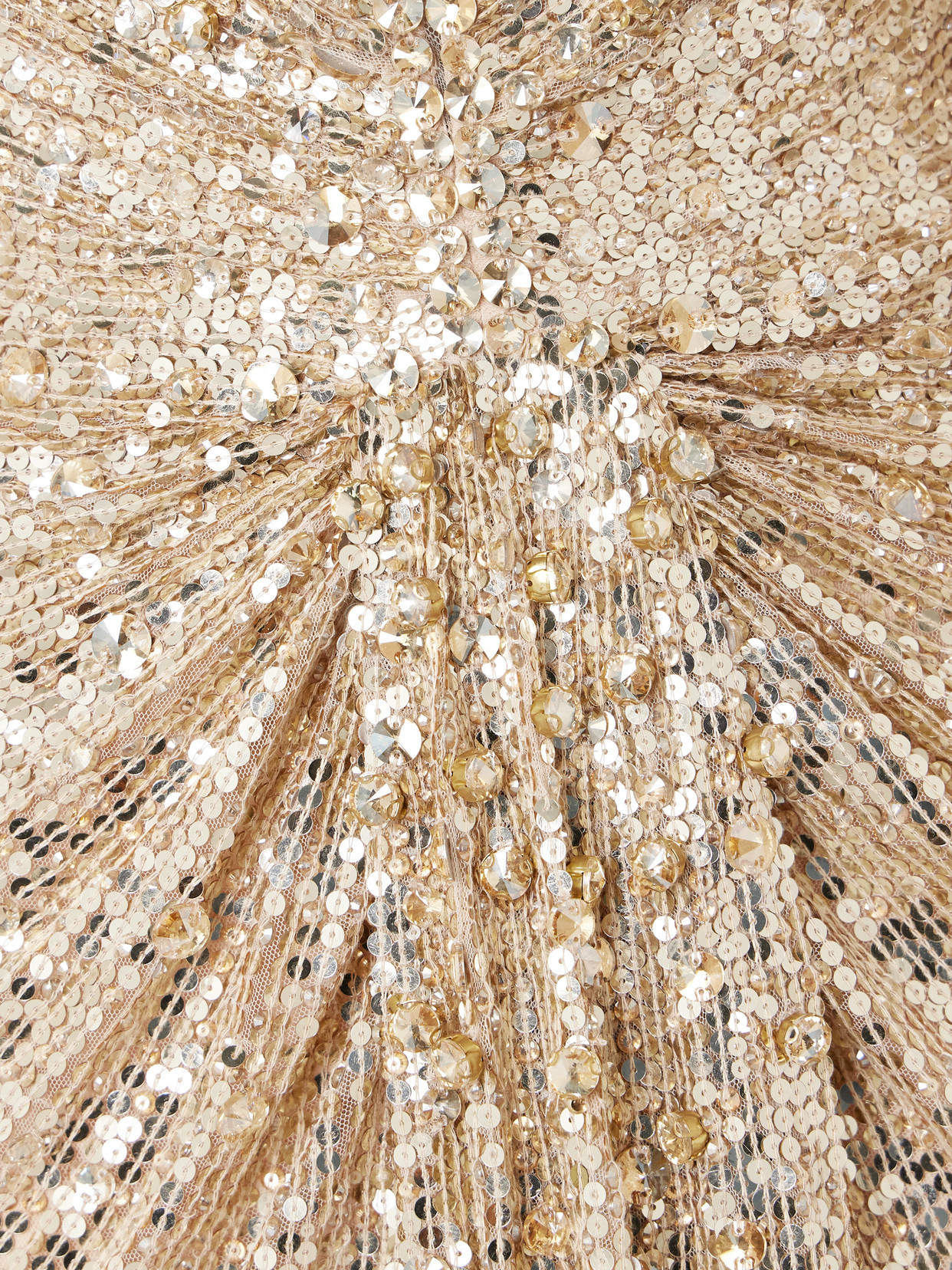 Jenny Packham Carrie Cape-effect Draped Sequined Chiffon Gown In Gold