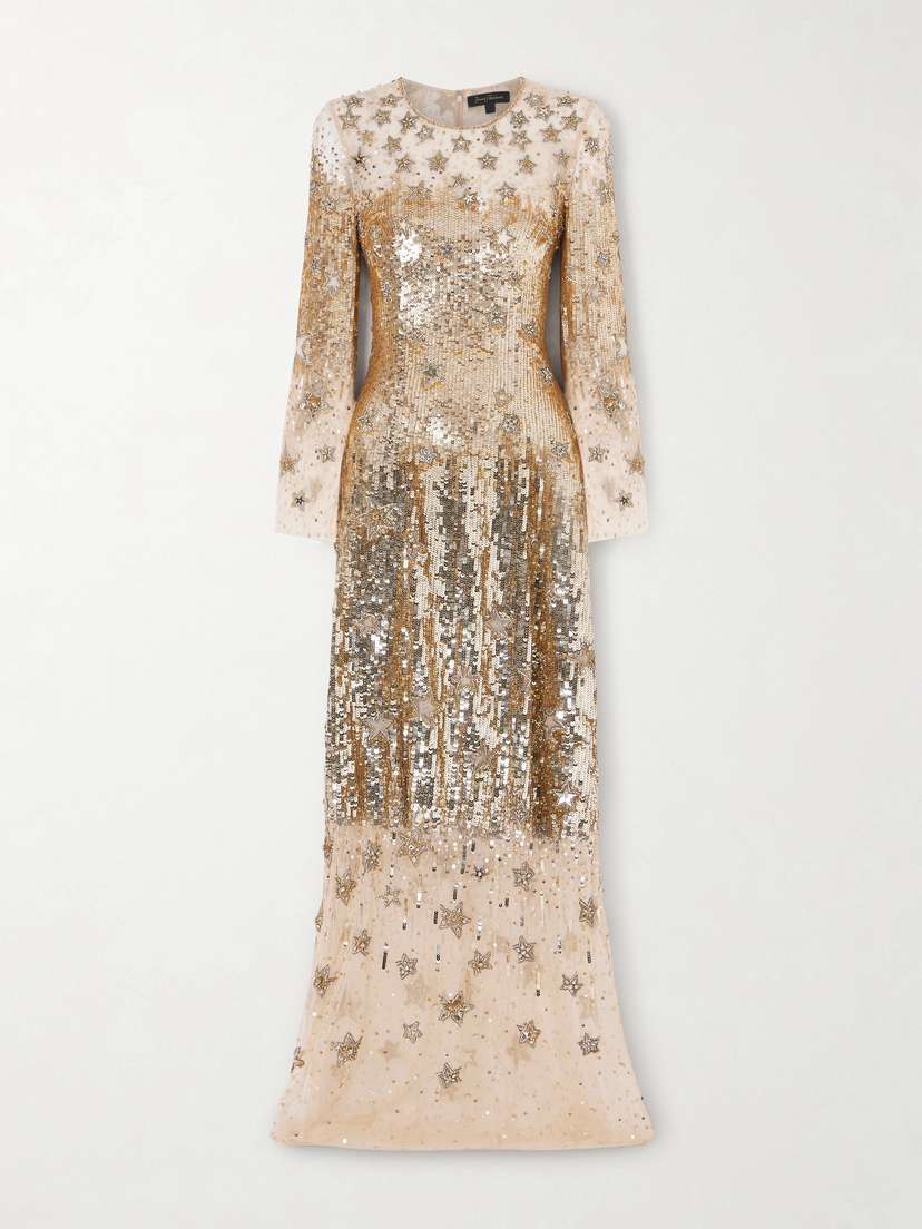 Jenny Packham Galactic Embellished Tulle Gown