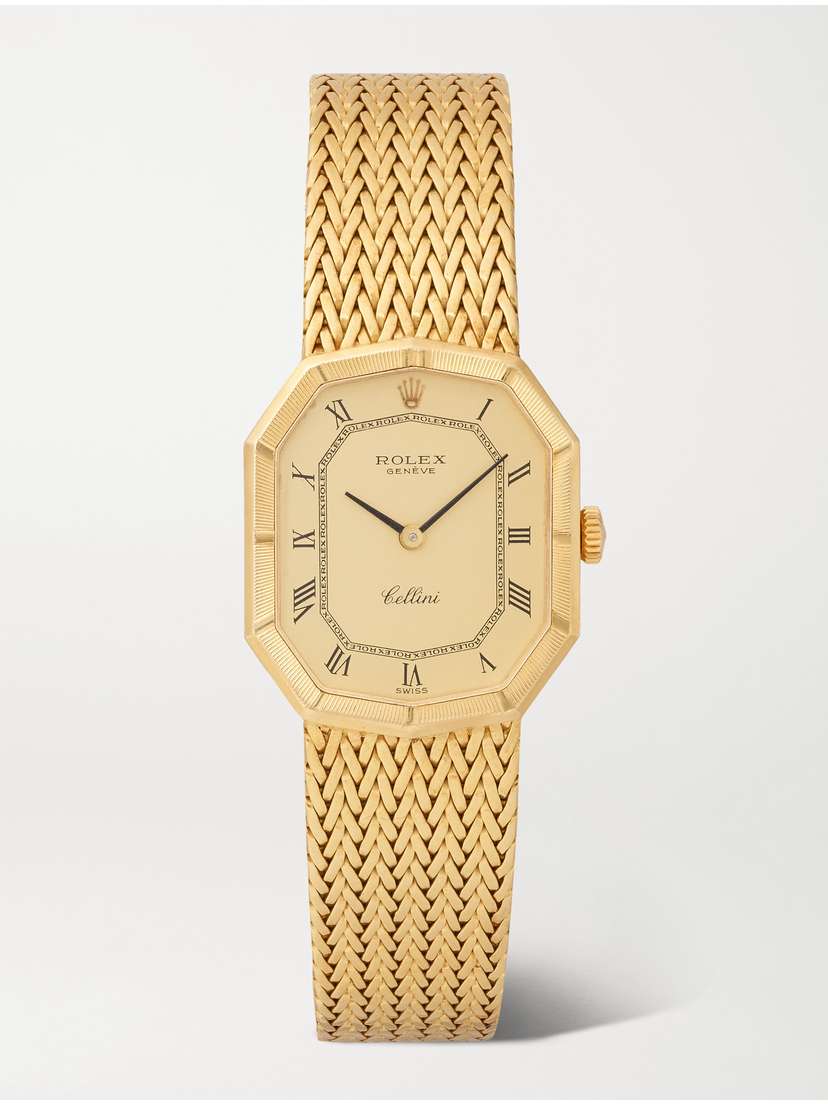 Stephanie Windsor + Rolex Vintage 1979 Cellini Hand-wound 23mm 18-karat Gold Watch, Ref. No. 11779