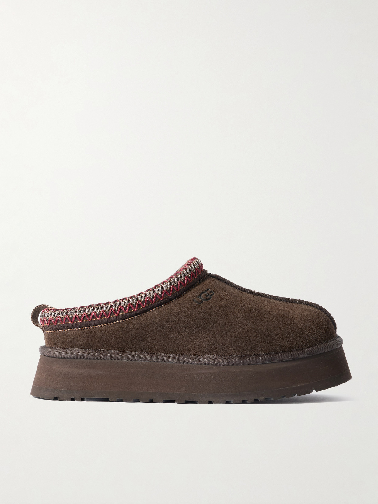 Ugg Tazz Ii Embroidered Shearling Slippers In Brown