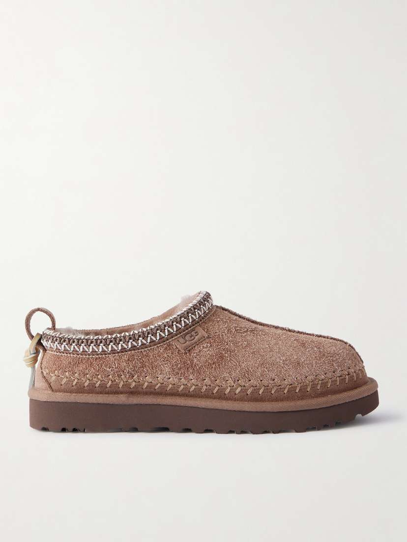 UGG Tasman Biarritz Shearling-lined Brushed-suede Slippers