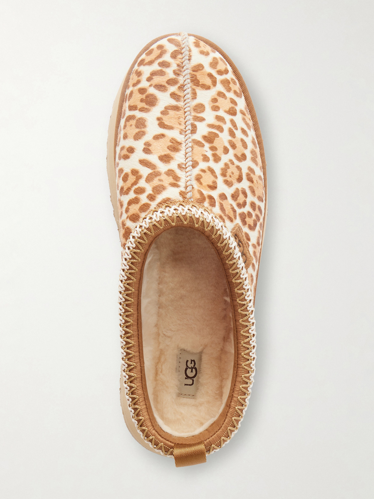 Tazz Plains Leopard-Print Cow Hair Slip-Ons
