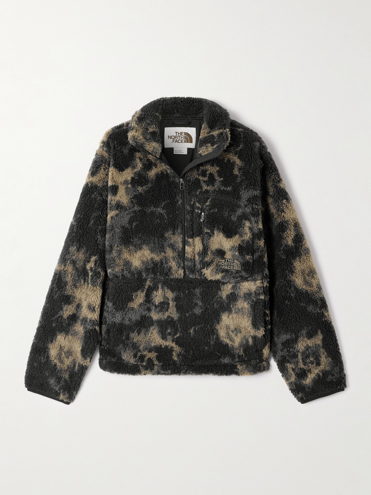 The North Face - Embroidered Fleece Half-zip Jacket - Brown