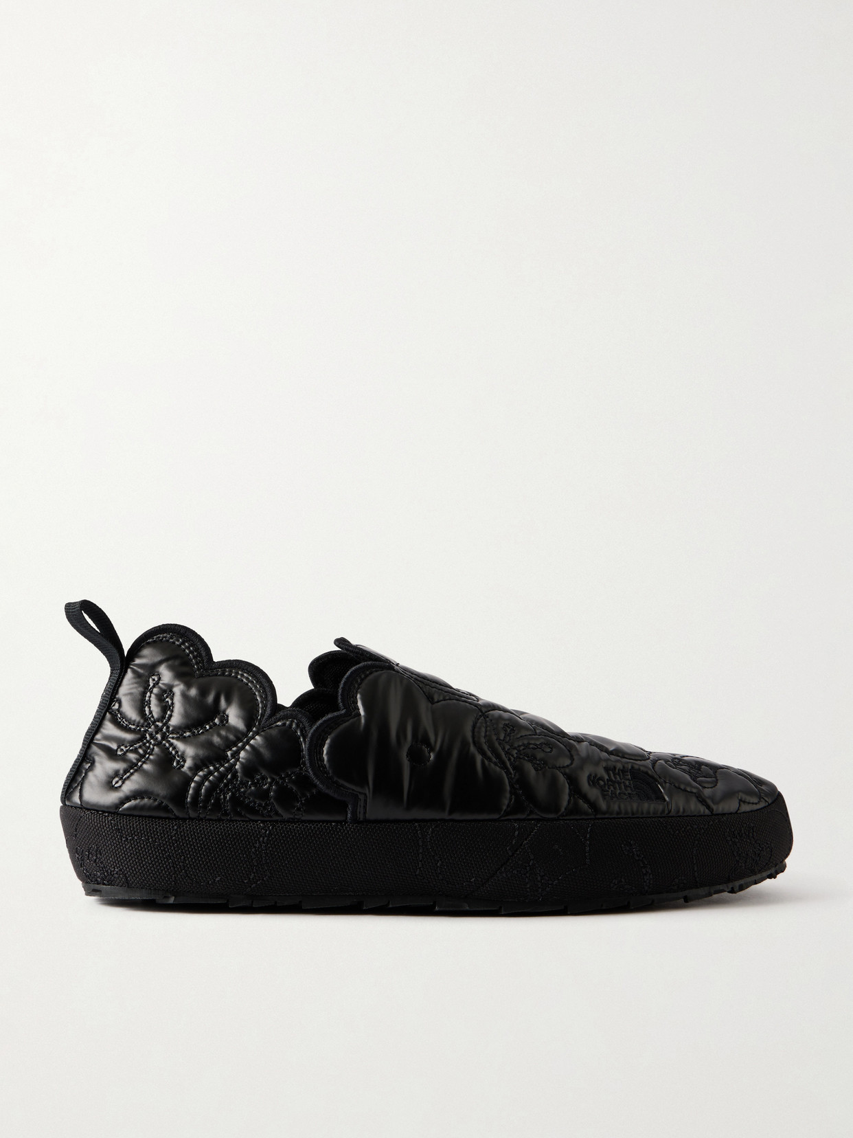 The North Face + Cecile Bahnsen Embroidered Shell Slip-on Trainers In Black
