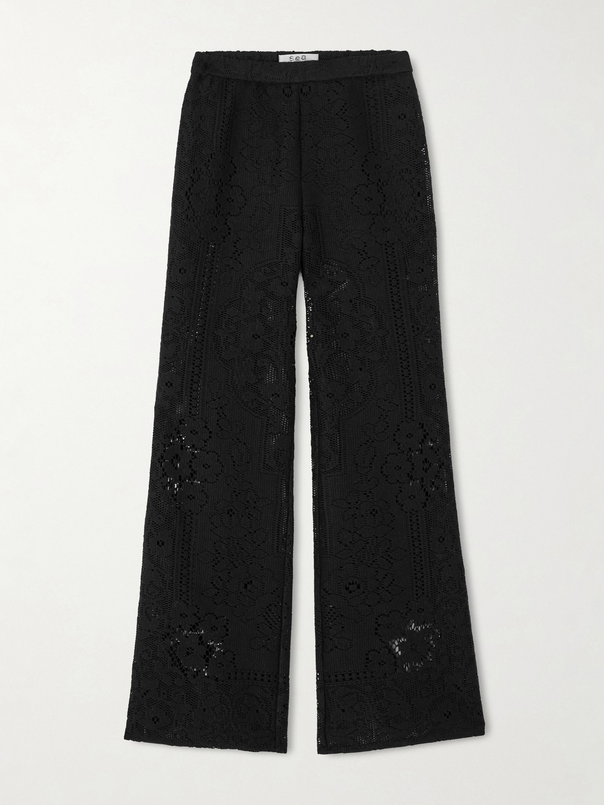 Sea Arianna Flared Lace Pants In Black
