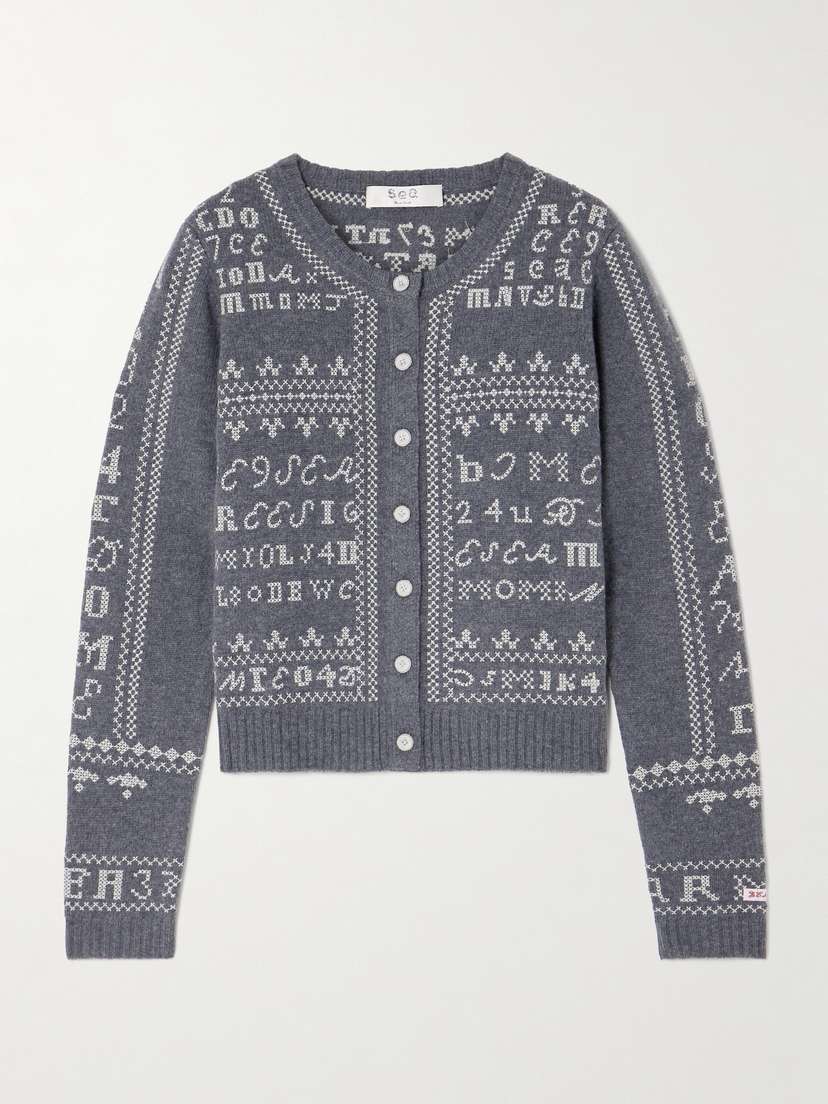 Sea Kit Embroidered Wool Cardigan