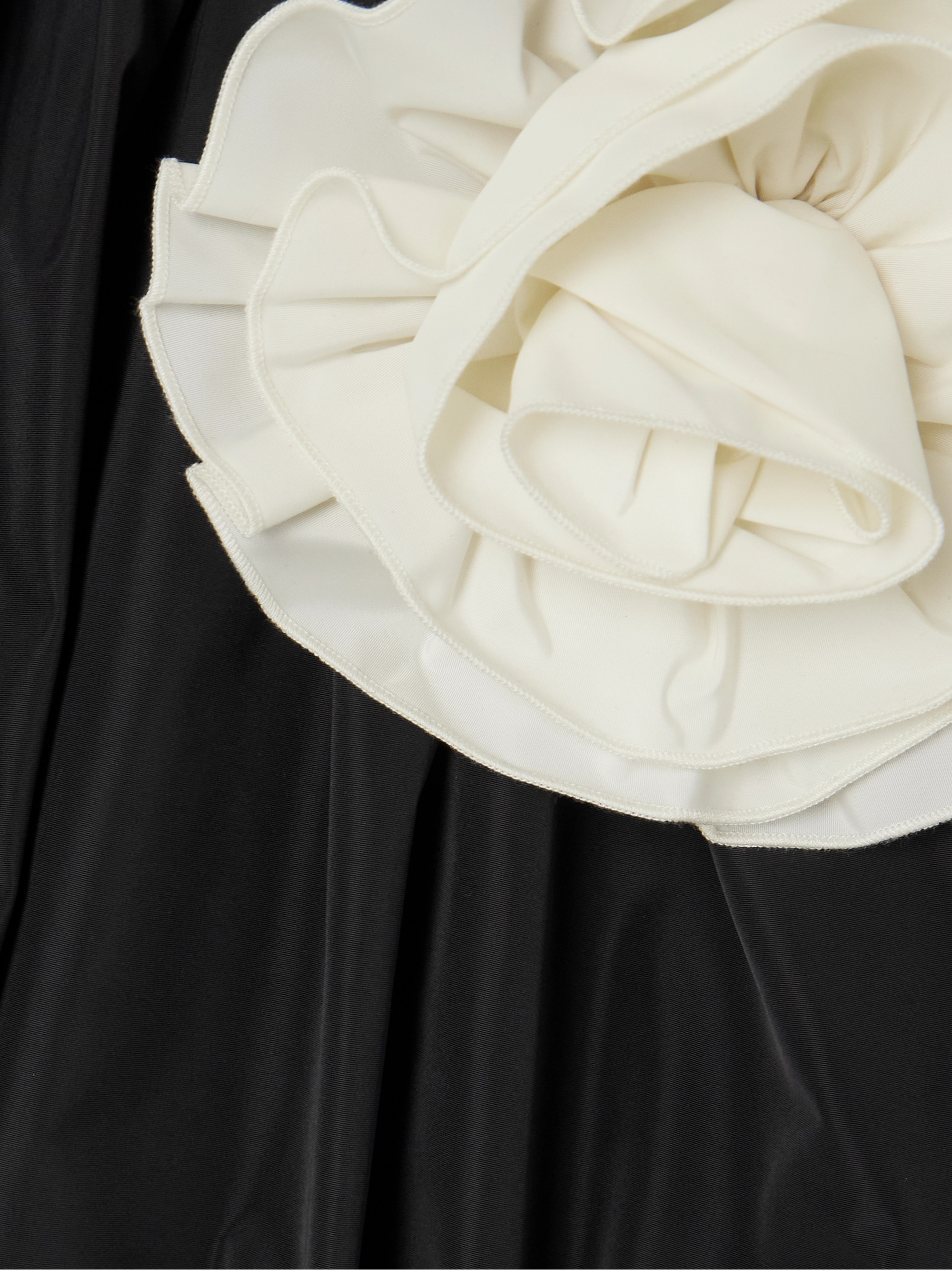 Sea Laurie cropped appliquéd taffeta top