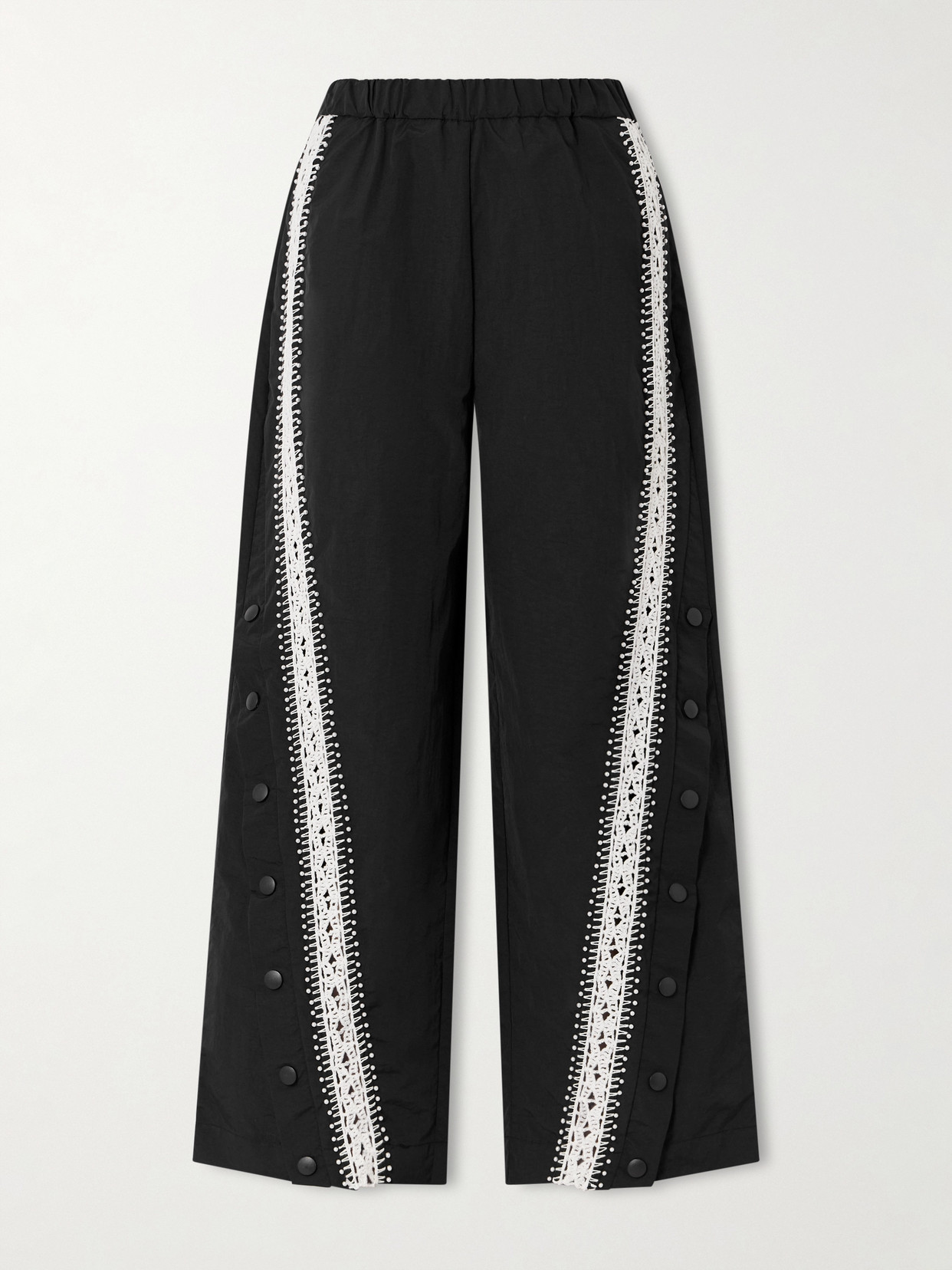 Sea Alberta Embellished Shell Track Pants In Black